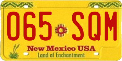 NM license plate 065SQM