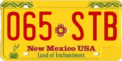NM license plate 065STB