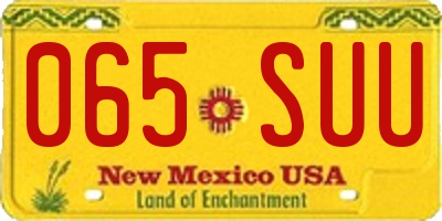 NM license plate 065SUU