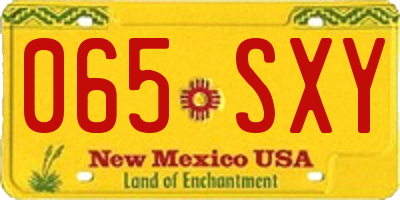 NM license plate 065SXY
