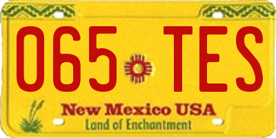 NM license plate 065TES