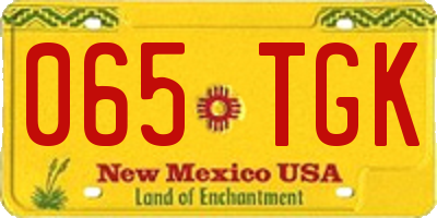 NM license plate 065TGK