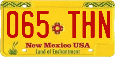 NM license plate 065THN