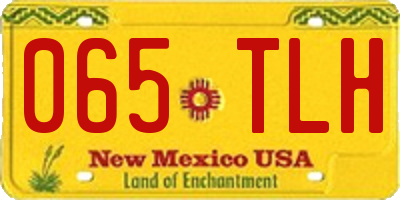 NM license plate 065TLH