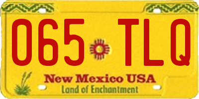 NM license plate 065TLQ