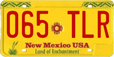 NM license plate 065TLR
