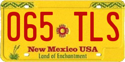 NM license plate 065TLS