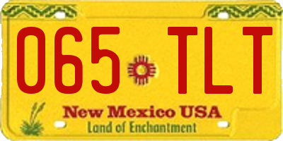 NM license plate 065TLT