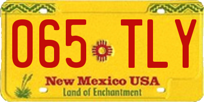 NM license plate 065TLY