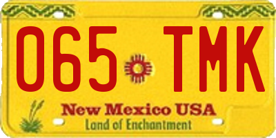 NM license plate 065TMK