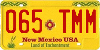 NM license plate 065TMM