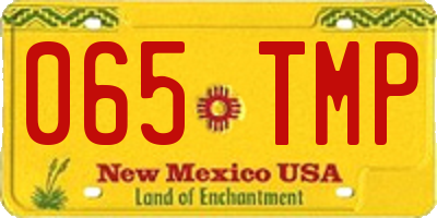 NM license plate 065TMP