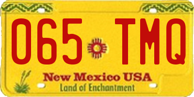 NM license plate 065TMQ