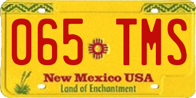 NM license plate 065TMS