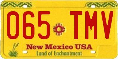 NM license plate 065TMV