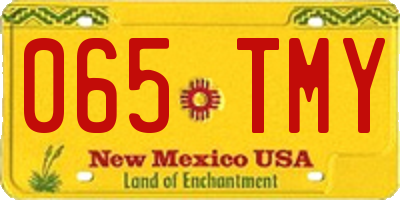 NM license plate 065TMY