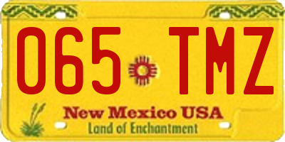 NM license plate 065TMZ