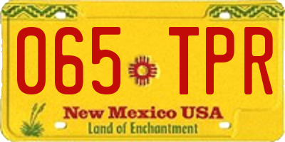 NM license plate 065TPR