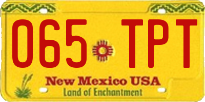 NM license plate 065TPT