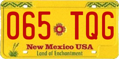 NM license plate 065TQG