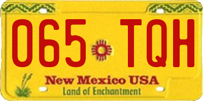 NM license plate 065TQH