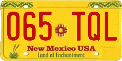 NM license plate 065TQL
