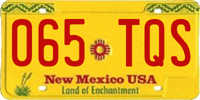 NM license plate 065TQS