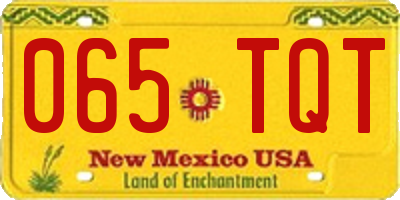 NM license plate 065TQT