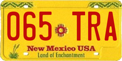 NM license plate 065TRA