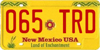 NM license plate 065TRD