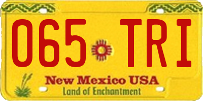 NM license plate 065TRI