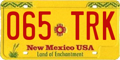 NM license plate 065TRK