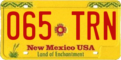 NM license plate 065TRN