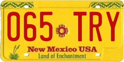 NM license plate 065TRY