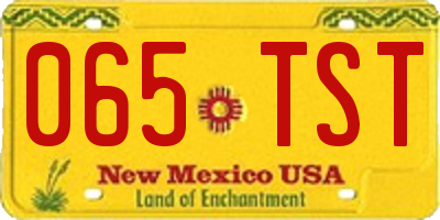 NM license plate 065TST
