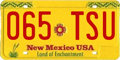 NM license plate 065TSU