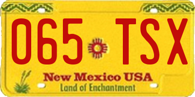 NM license plate 065TSX