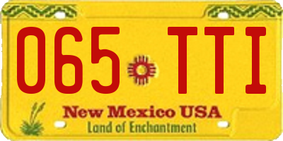 NM license plate 065TTI