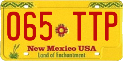 NM license plate 065TTP
