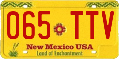 NM license plate 065TTV