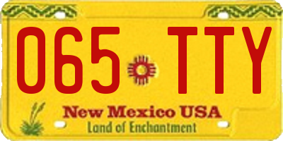NM license plate 065TTY
