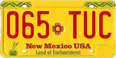 NM license plate 065TUC