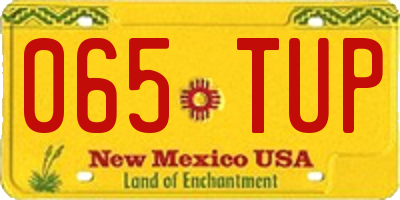 NM license plate 065TUP