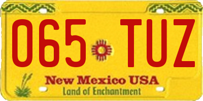 NM license plate 065TUZ