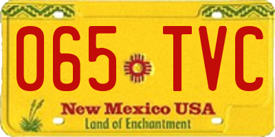 NM license plate 065TVC