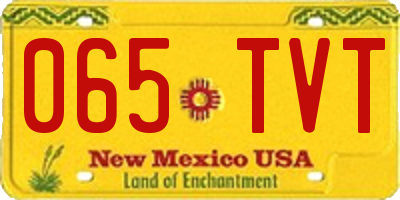 NM license plate 065TVT