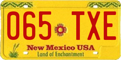 NM license plate 065TXE