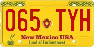 NM license plate 065TYH