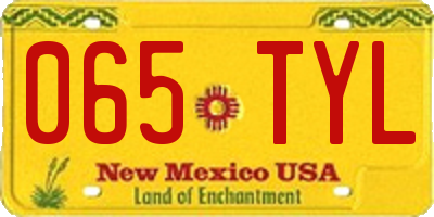 NM license plate 065TYL