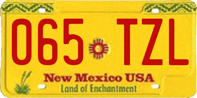 NM license plate 065TZL